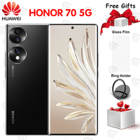 Oryginalny HONOR 70 5G telefon komórkowy 6.67 Cal ekran 120Hz Snapdragon 778G + Octa Core Android 12 szybkie ładowanie 66W NFC Smartphone 1